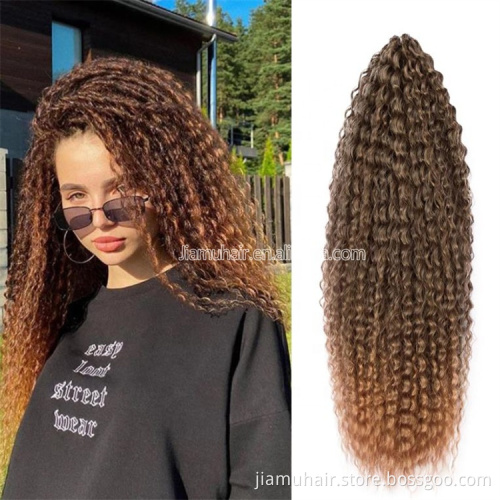 20-28 Inch Afro Kinky Curly Crochet Braids Hair Ombre Braiding Hair Extensions Marly Hair
